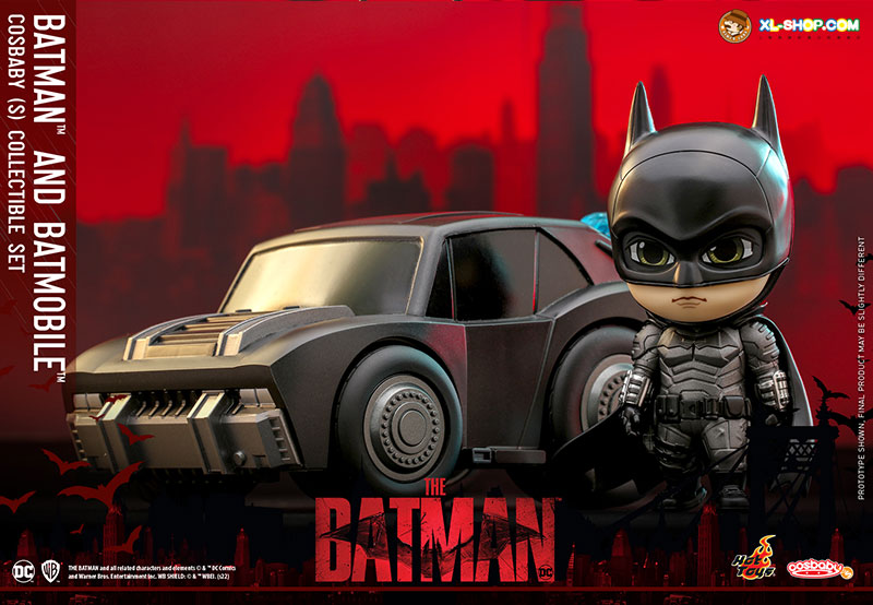 Hot Toys COSB943 The Batman Batman And Batmobile Cosbaby S Collectible Set