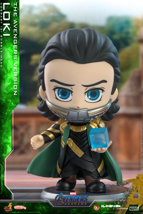 Hot Toys Avengers Endgame Cosbaby Bobble-Head Thor and Hammer Mjolnir Figures