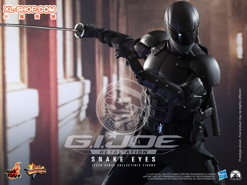 1//6 Scale Toy GI JOE-Snake Eyes-Noir Hong Kong MP7 pistolet mitrailleur