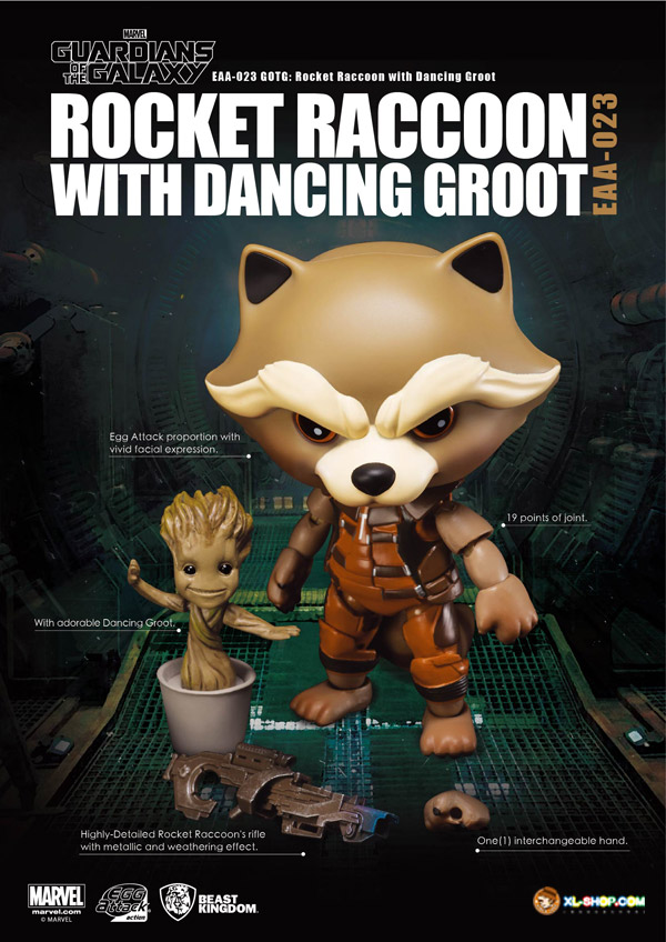 Rocket Raccoon /& Dancing Groot Egg Attack Action EAA-023 Action Figure