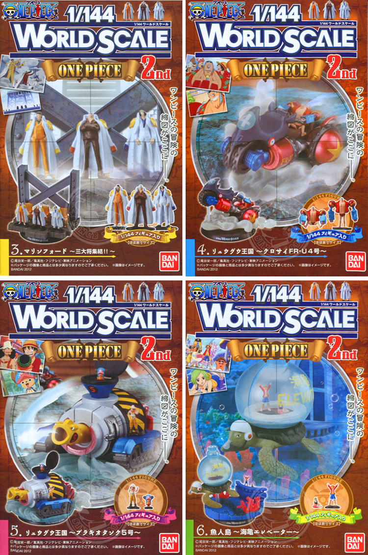 Bandai One Piece 1 144 World Scale 2nd Set Of 6