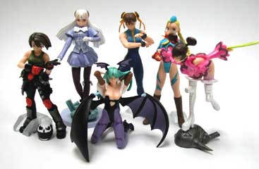 Lot Gashapon Capcom Gals - Chun-Li Et 4 Autres - Bandai