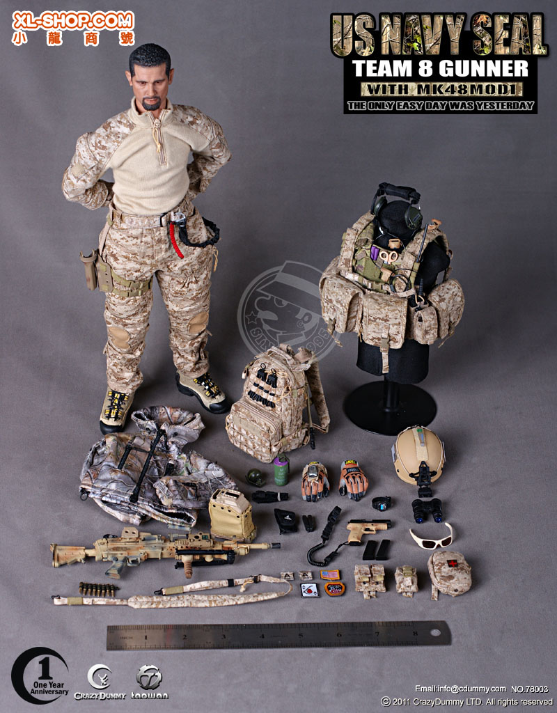 CRAZY DUMMY　US NAVY SEAL TEAM 8　78003 Crazy Dummy - 1st Anniversary - U.S. Navy Seal Team 8 Gunner With