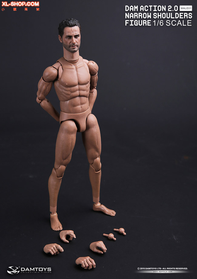 DAMTOYS - 1/6 Action 2.0 Narrow Shoulders Body No.MALE01 (Ship Q4