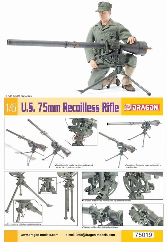 Dragon 1/6 Scale M20 75mm Recoilless Rifle [ Model Kit ]