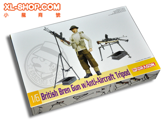 DRAGON - 1/6 Plastic Kit - British Bren Gun w/Anti-Aircraft Tripod