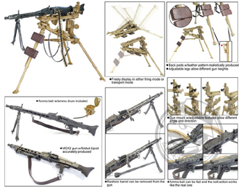 Dragon - WWII 1/6 Scale Armaments/Weapon kits - MG42 with Tripod Mount ...