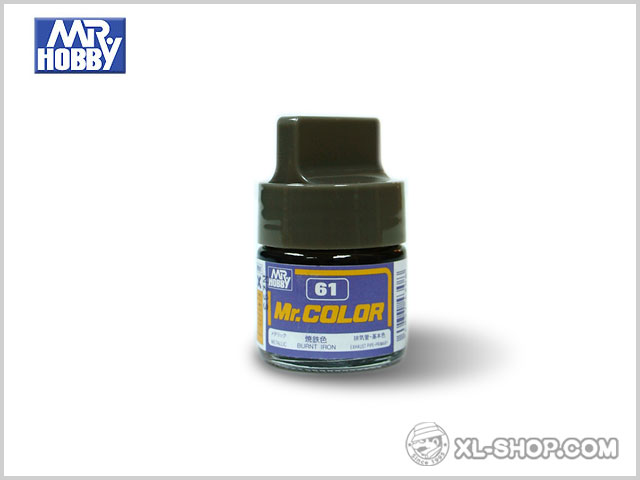 Mr Hobby Color Solvent based Arcylic Paint Colors No 61 Burn Iron
