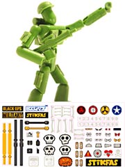 Hasbro - Stikfas AFK-02 Green Alpha Male Milirary