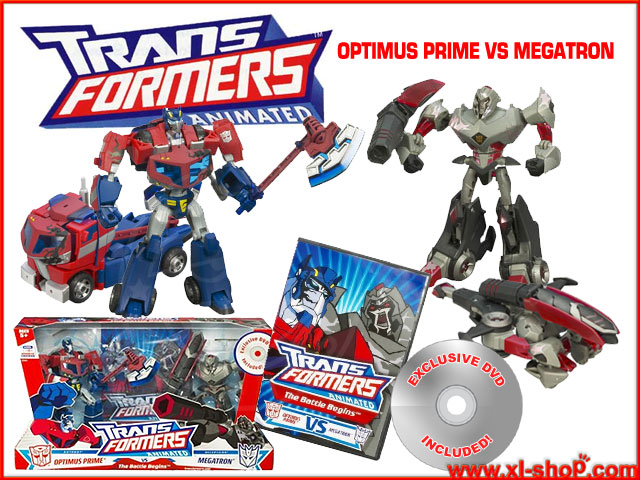 Hasbro Transformers Animated Optimus Prime VS Megatron Box Set 