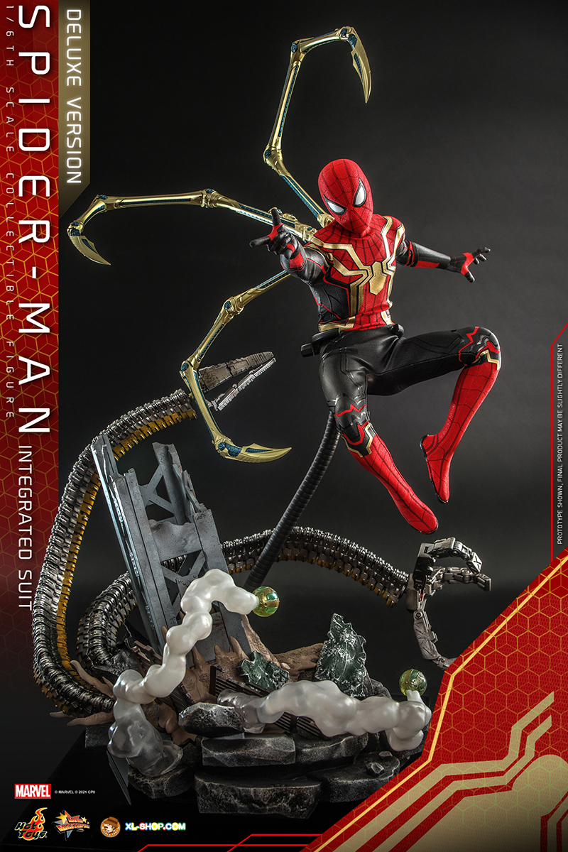 Hot Toys Spider-Man : No Way Home - 1:6 Scale Spider-Man ( Integrated Suit  ) Collectible Figure MMS623