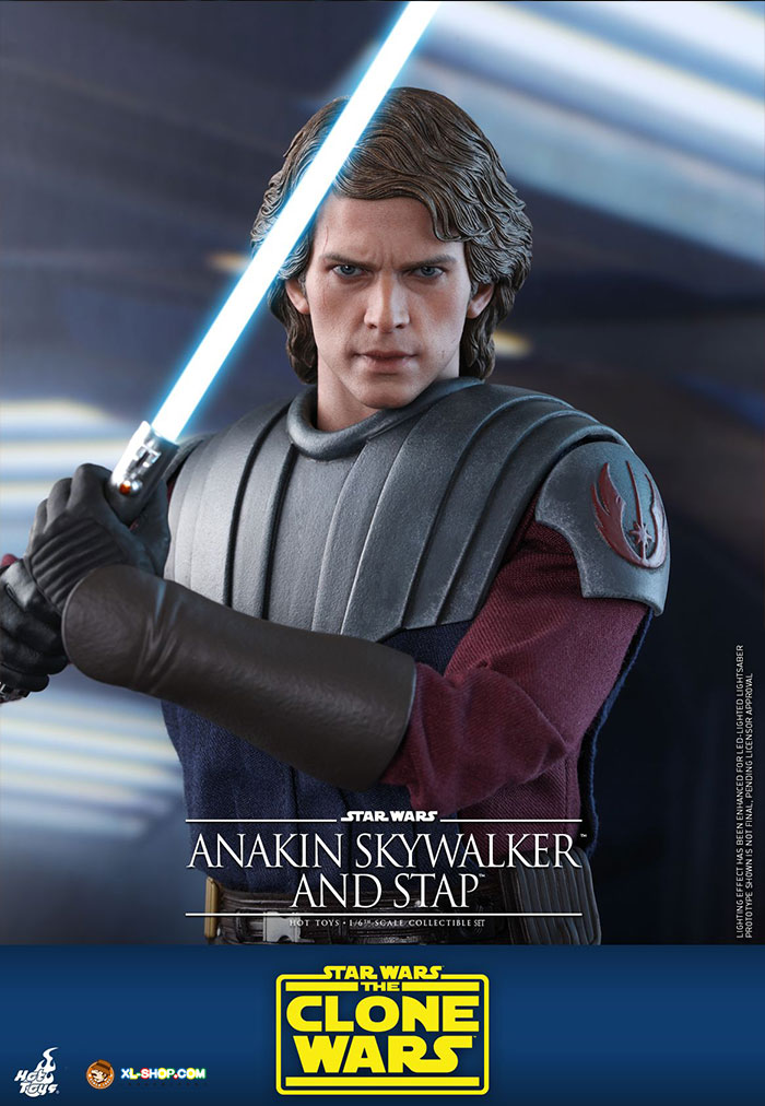 Hot Toys Set Da Collezione 1:6 Anakin Skywalker Con STAP – Star Wars: The Clone Wars – Action Figure Di Lusso Con LED E Accessori - 4