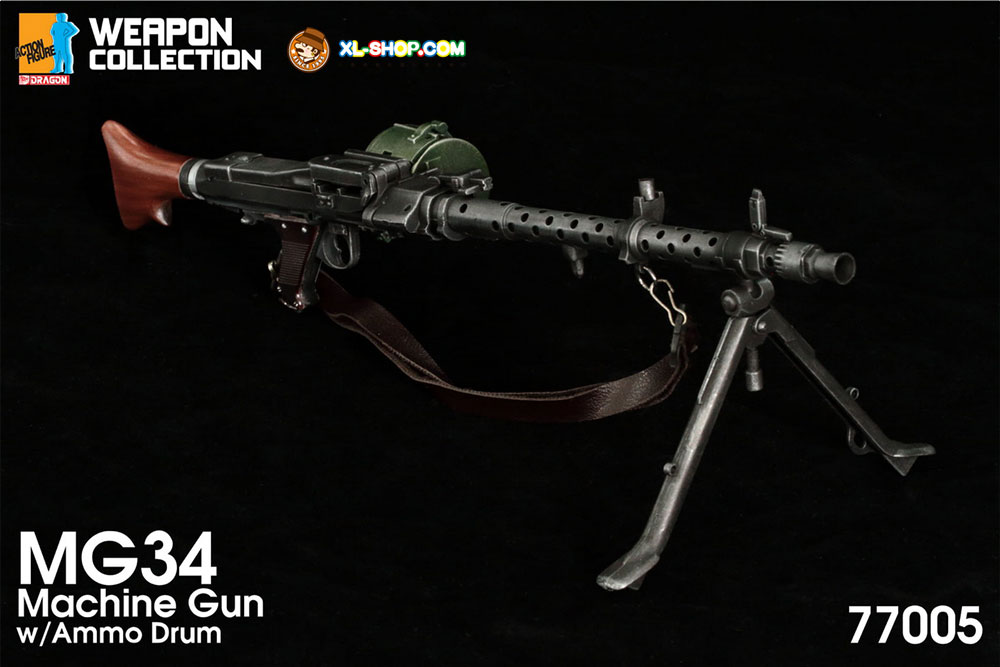 DML 77005 / 77006 1/4 MG34 Machine Gun with Ammo Drum / Anti