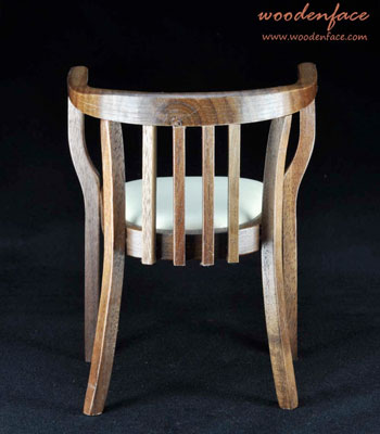 Woodenface - PR021A - Hand made1/6 BAUHAUS ARMCHAIR (white)