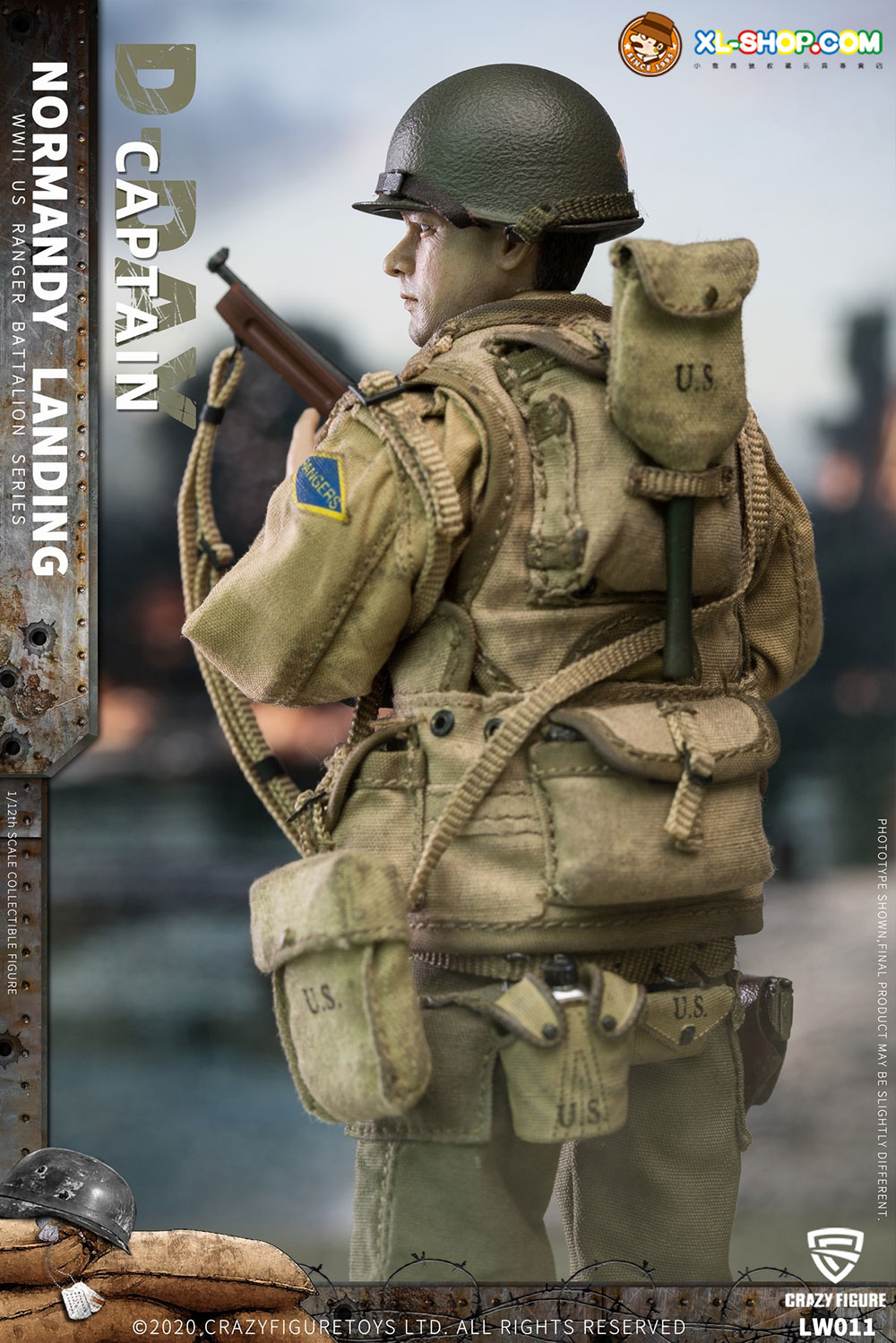 Craazy Figure Rangers Crazy Figure - LW011 - 1/12 WWII U.S. Rangers On D-Day Captain