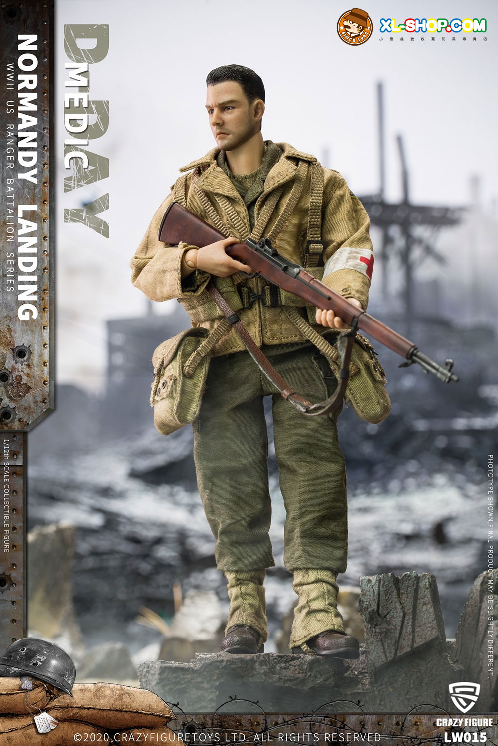 Craazy Figure Rangers Crazy Figure - LW015- 1/12 WWII U.S. Rangers On D-Day Medic