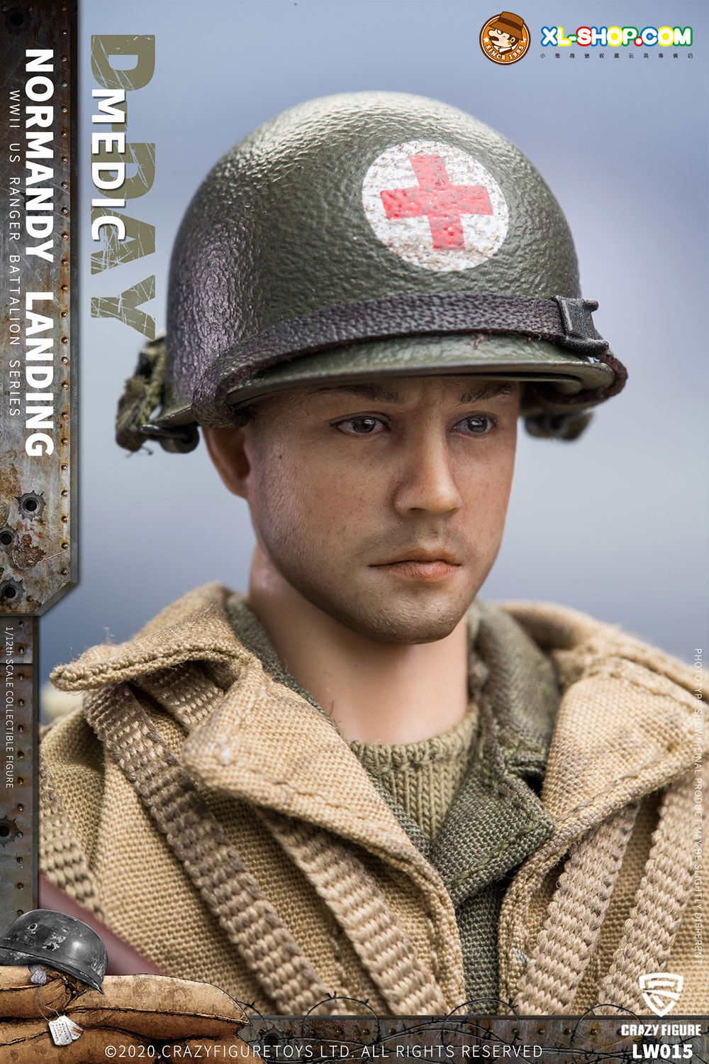 Craazy Figure Rangers Crazy Figure - LW015- 1/12 WWII U.S. Rangers On D-Day Medic