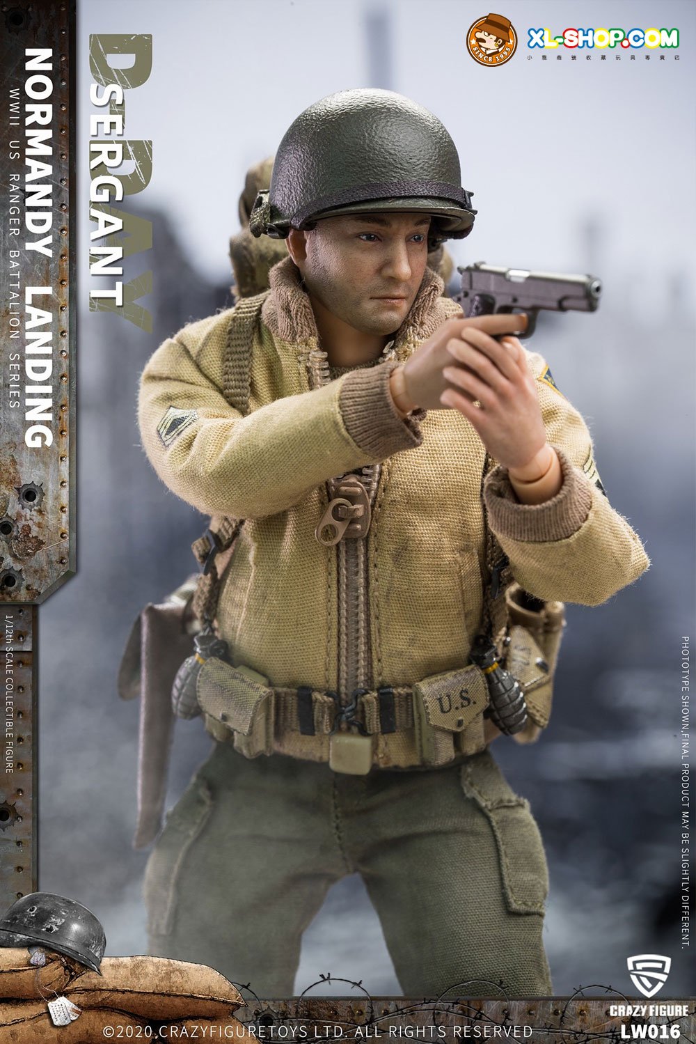 Craazy Figure Rangers Crazy Figure - LW016 - 1/12 WWII U.S. Rangers On D-Day Sergant