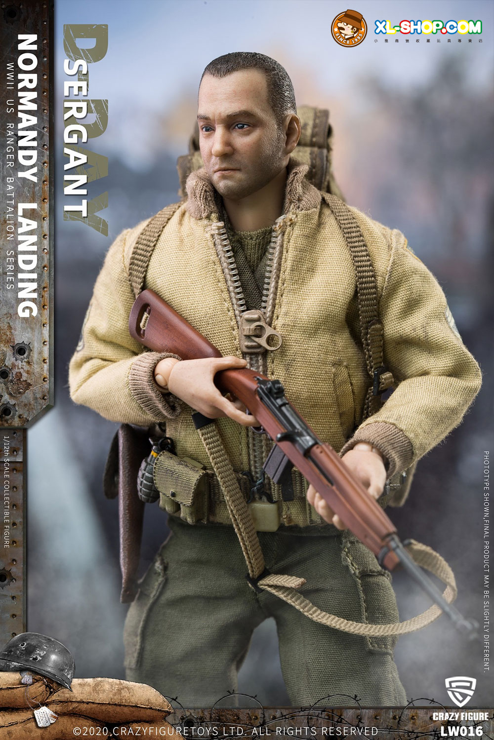 Craazy Figure Rangers Crazy Figure - LW016 - 1/12 WWII U.S. Rangers On D-Day Sergant