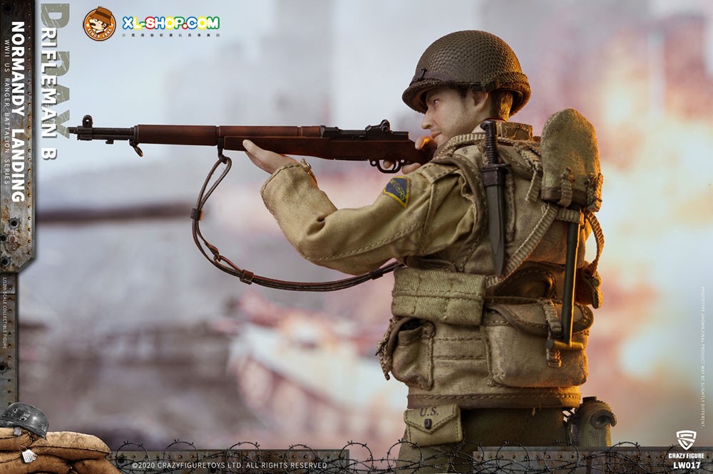 Crazy Figure - LW017 - 1/12 WWII U.S. Rangers On D-Day Rifleman B