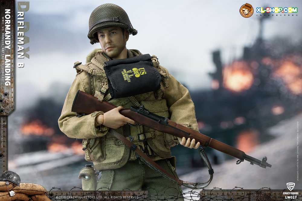 Crazy Figure - LW017 - 1/12 WWII U.S. Rangers On D-Day Rifleman B