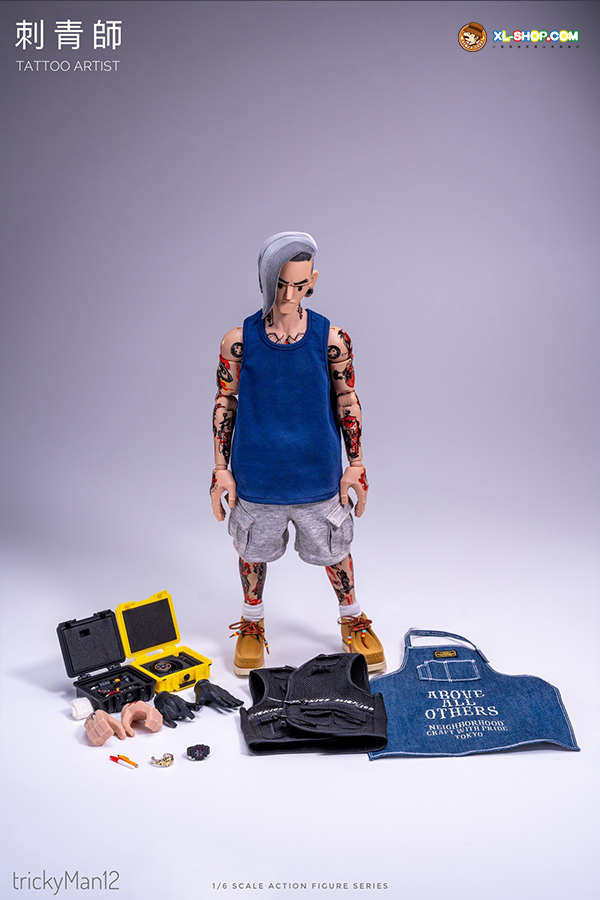 trickyMan12 1/6 彫師 未開封新品 Tattoo artist trickyMan12 1/6 彫師 Tattoo artist Collectible Action Figure