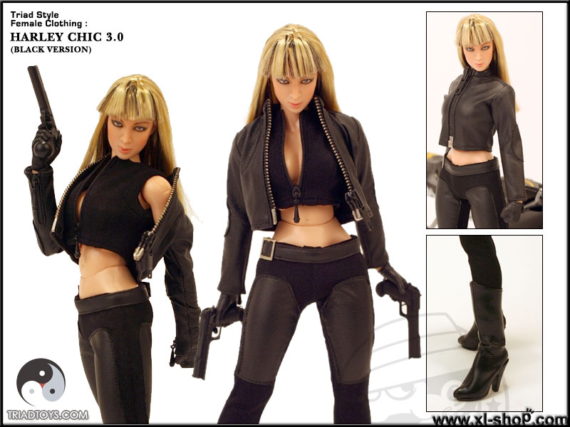 Triad Toys - Triad Style 1/6 Scale - Female Clothing - HARLEY CHIC 3.0  (Black Version)